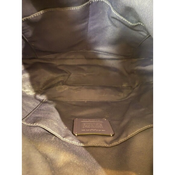 Coach Elle Purple Pebbled Leather Hobo Shoulder Crossbody Strap Bag Autentic - Picture 12 of 13